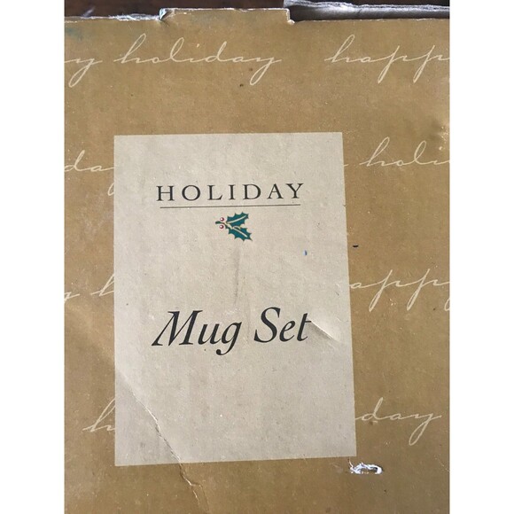 JC Penney Exclusive Set of 4 Holiday Mugs Ceramic/Porcelain1999 Betty Whiteaker - Picture 3 of 10